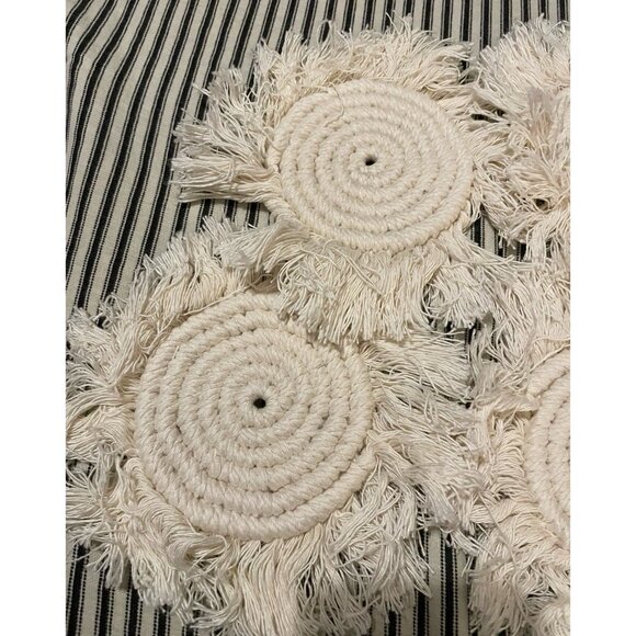 Macrame 5 piece‎ Coaster Set - Picture 4 of 5
